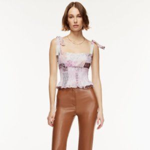 Aritzia Wilfred Pink Floral Ballad Camisole